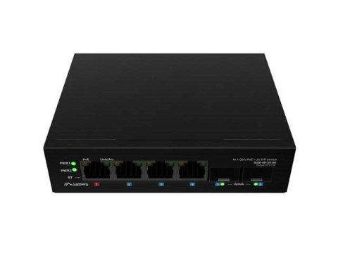 LANBERG SWITCH LIGHT INDUSTRIAL POE 1XBT 3XAT 2XSFP DIN NIEZARZĄDZALNY GIGABIT ETHERNET Lanberg