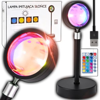 Lampa zachód słońca lampka sunset lamp projektor wschód - imitujaca słońce RTO
