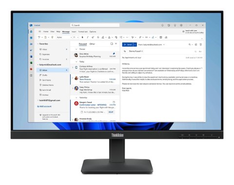 Lenovo ThinkVision S24-4e monitor komputerowy 60,5 cm (23.8") 1920 x 1080 px Full HD LED Czarny Lenovo
