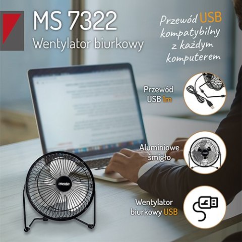 MS 7322 Wentylator biurkowy 15cm usb MESKO