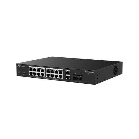 Ruijie Networks RG-ES220GS-LP przełącznik sieciowy Zarządzany L2 Gigabit Ethernet (10/100/1000) Obsługa PoE Desktop Czarny Ruijie