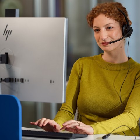 Słuchawki przewodowe HP Poly Mission 415 Monaural USB Wired Headset Classic Hewlett-Packard
