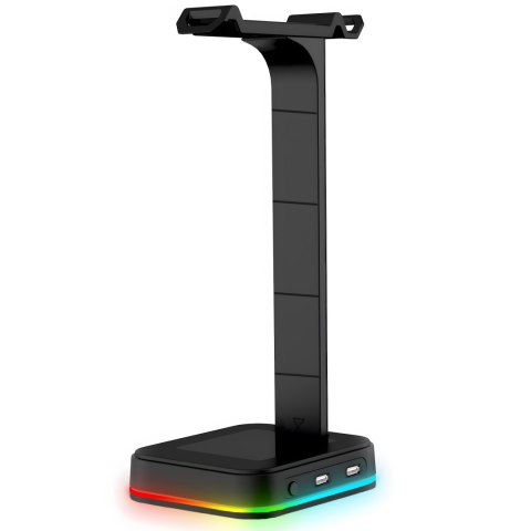 Stojak uchwyt na słuchawki oświetlenie rgb hub usb RTO