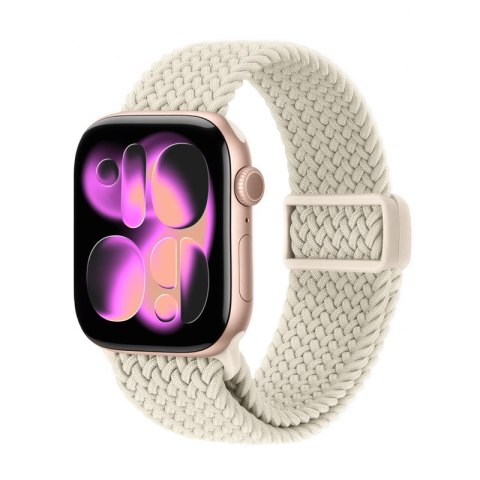 Crong Wave Band - Pleciony pasek do Apple Watch 38/40/41/42 mm (beżowy) Crong