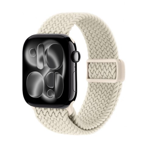 Crong Wave Band - Pleciony pasek do Apple Watch 38/40/41/42 mm (beżowy) Crong