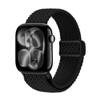 Crong Wave Band - Pleciony pasek do Apple Watch 38/40/41/42 mm (czarny) Crong