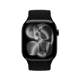 Crong Wave Band - Pleciony pasek do Apple Watch 38/40/41/42 mm (czarny) Crong