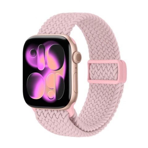 Crong Wave Band - Pleciony pasek do Apple Watch 38/40/41/42 mm (różowy) Crong