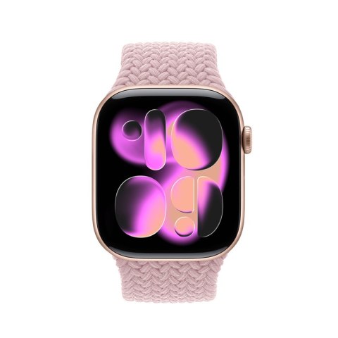Crong Wave Band - Pleciony pasek do Apple Watch 38/40/41/42 mm (różowy) Crong