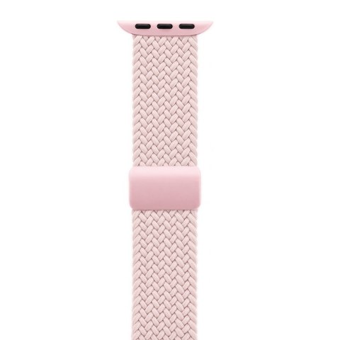 Crong Wave Band - Pleciony pasek do Apple Watch 38/40/41/42 mm (różowy) Crong