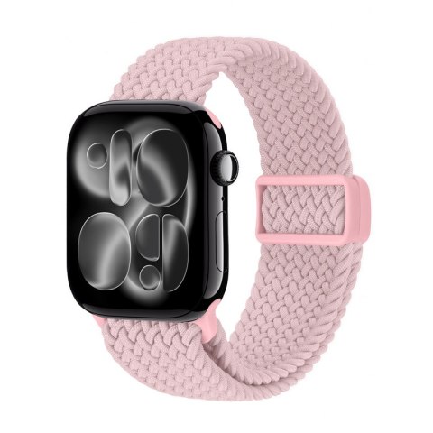 Crong Wave Band - Pleciony pasek do Apple Watch 38/40/41/42 mm (różowy) Crong