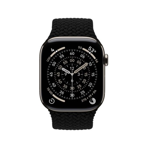 Crong Wave Band - Pleciony pasek do Apple Watch 44/45/46/49 mm (czarny) Crong