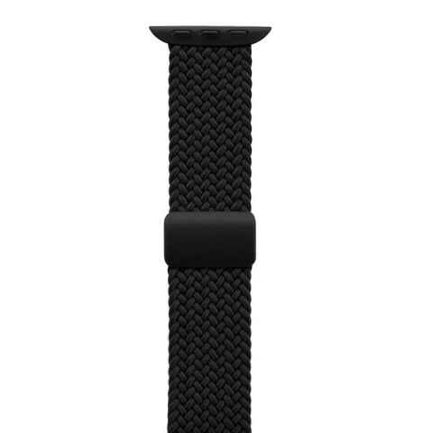 Crong Wave Band - Pleciony pasek do Apple Watch 44/45/46/49 mm (czarny) Crong