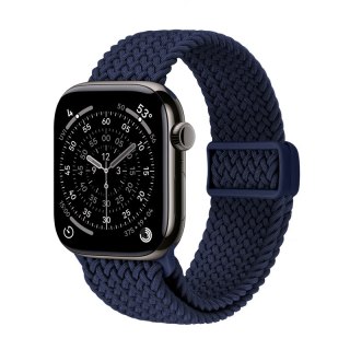 Crong Wave Band - Pleciony pasek do Apple Watch 44/45/46/49 mm (granatowy) Crong