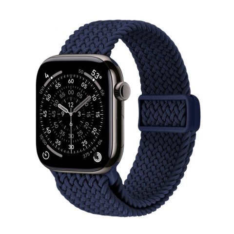 Crong Wave Band - Pleciony pasek do Apple Watch 44/45/46/49 mm (granatowy) Crong