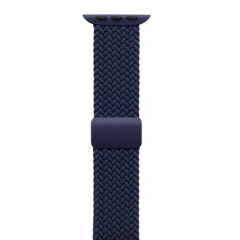 Crong Wave Band - Pleciony pasek do Apple Watch 44/45/46/49 mm (granatowy) Crong