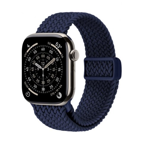 Crong Wave Band - Pleciony pasek do Apple Watch 44/45/46/49 mm (granatowy) Crong