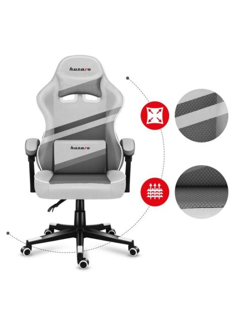 Fotel gamingowy - Huzaro Force 4.4 White Mesh Huzaro