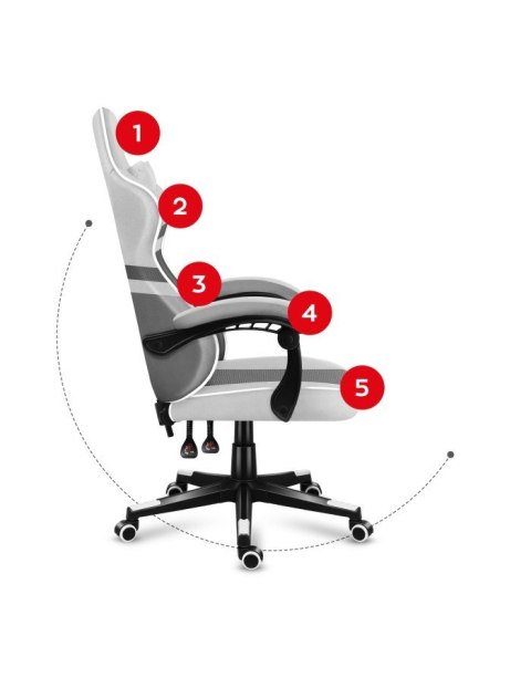 Fotel gamingowy - Huzaro Force 4.4 White Mesh Huzaro
