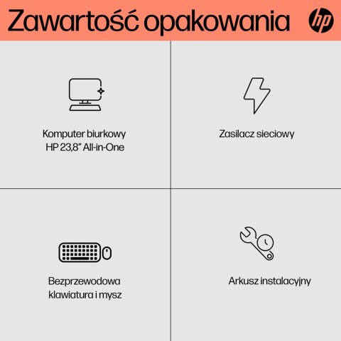 HP 24-cr0332nw AIO Ryzen 7 7730U 23.8"FHD IPS AG 250nits 16GB DDR4 SSD512 Radeon 680M LAN Win11 2Y Shell White Hewlett-Packard