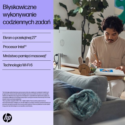 HP AiO 27-cr0224nw i5-1335U 27.0"FHD IPS 300nits AG 16GB DDR4 3200 SSD512 Iris Xe Graphics LAN Cam1080p+IR NoOS Shell White Shel Hewlett-Packard