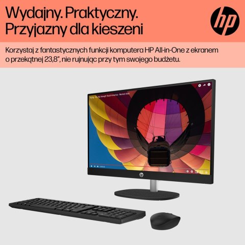HP AiO 24-cr0312nw Ryzen 5 7520 23.8" FHD IPS 250nits AG 16GB DDR5 SSD512 Radeon 610M Cam720p kB+Mouse Win11 Shell White 2Y Hewlett-Packard