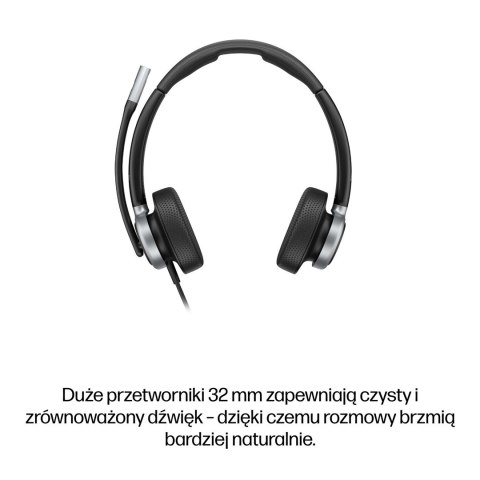 Słuchawki przewodowe HP Poly Mission 625 Stereo USB Wired Headset Hewlett-Packard
