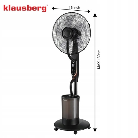 Podlahový ventilátor KLAUSBERG KB-9043 s funkcí mlhy