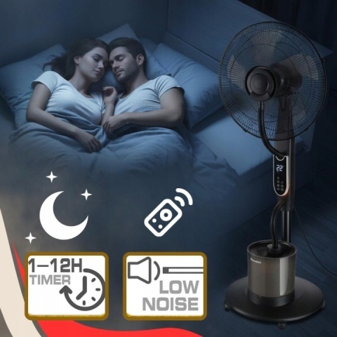 Podlahový ventilátor KLAUSBERG KB-9043 s funkcí mlhy
