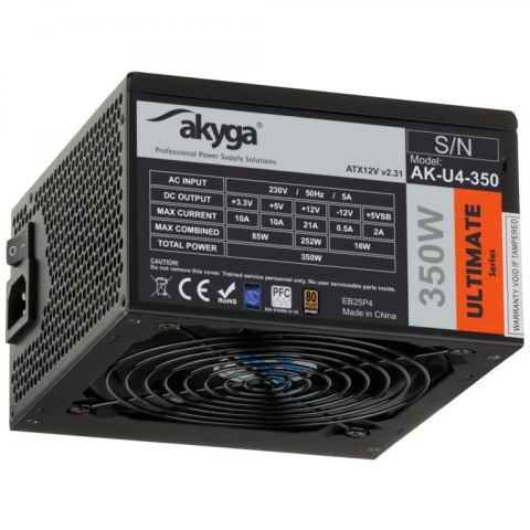 Akyga AK-U4-350 moduł zasilaczy 350 W 20+4 pin ATX ATX Czarny Akyga
