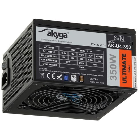Akyga AK-U4-350 moduł zasilaczy 350 W 20+4 pin ATX ATX Czarny Akyga