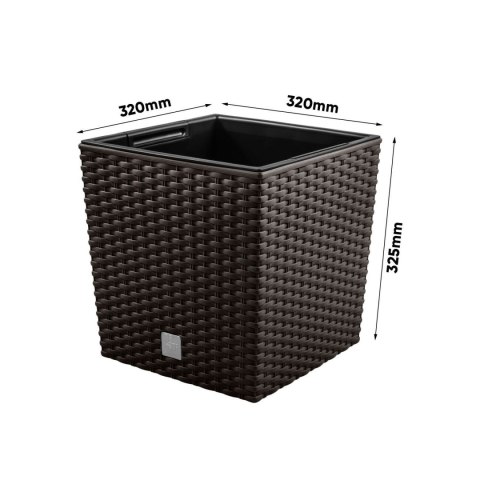 Doniczka z wkładem Rato Low DRTS325L umbra Prosperplast