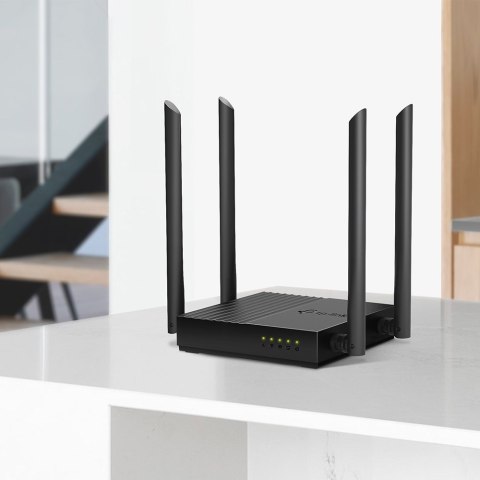 Router TP-LINK Archer C64 Obsługa standardu Wi-Fi 802.11ac Wave2 - 867 Mb/s w paśmie 5 GHz i 400 Mb/s w paśmie 2,4 GHz†. TP-LINK
