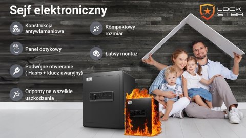 Sejf elektroniczny Extralink Lock Star A6-45 na kod Extralink