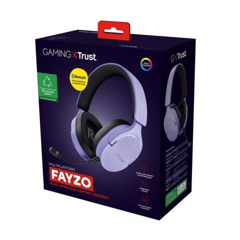 Słuchawki gamingowe Trust GXT 491P FAYZO WIRELESS Purple Trust
