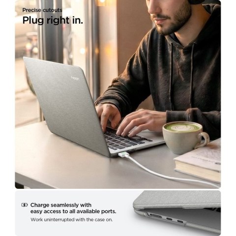 Spigen Urban Fit - Obudowa do MacBook Air 13,6" (M5/M4/M3/M2/2026-2022) (Heather Grey) Spigen