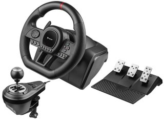 Tracer TRAJOY47345 kontroler gier Czarny Kierownica + pedały PlayStation 4, Playstation 3, Xbox One, Xbox 360, Switch, PC Tracer