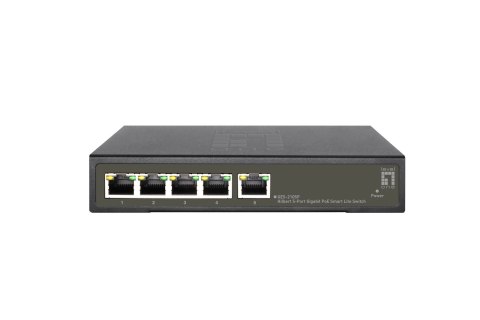5-portowy gigabitowy przełącznik PoE Smart Lite - 802.3at/af PoE - 4 wyjścia PoE - Budżet mocy 60 W PoE (GES-2105P) No name