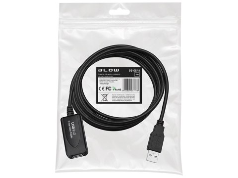 66-084# Przyłącze usb a - a 5,0m wtyk-gniazdo z ic zawieszka przedłużacz Blow