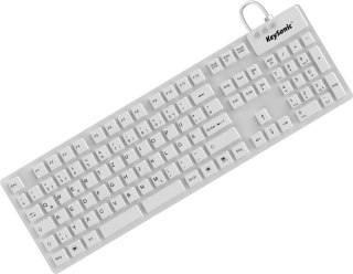 KeySonic KSK-8030 IN (DE) white klawiatura Przemysłowy USB QWERTZ Niemiecki Biały RAIDSONIC