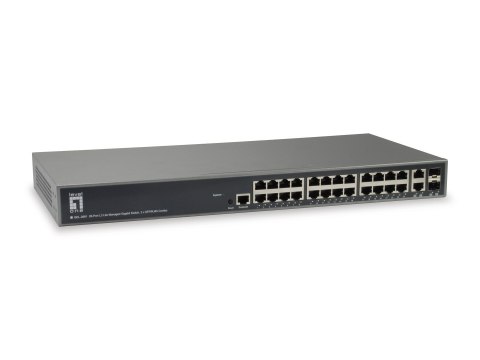 LevelOne GEL-2681 przełącznik sieciowy Zarządzany L3 Gigabit Ethernet (10/100/1000) Czarny No name