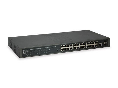 Przełącznik LevelOne WebSmart/GB PoE+ 26-portowy 19" 370W 1Gbps No name