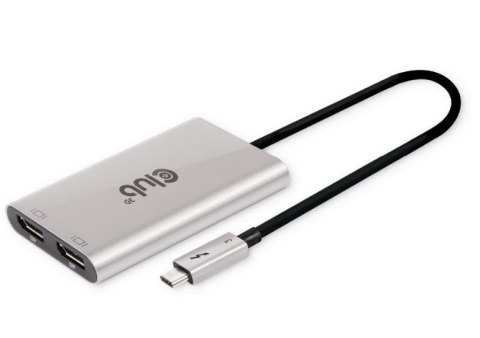 CLUB3D CSV-1586 huby i koncentratory Thunderbolt 3 40000 Mbit/s Srebrny Club 3D