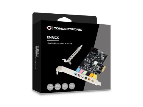 Conceptronic EMRICK15B karta dźwiękowa Wewnętrzny 7.1 kan. PCI-E x1 No name