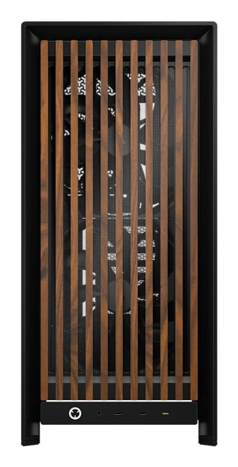 Corsair FRAME 5000D WOOD RS Midi Tower Czarny, Orzech włoski Corsair