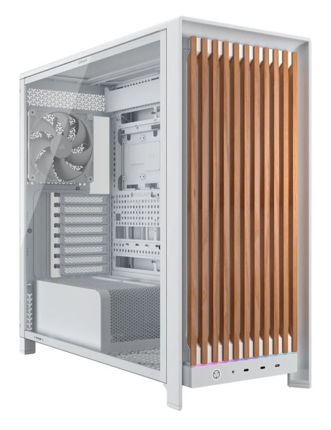 Corsair FRAME 5000D WOOD RS Midi Tower Orzech włoski, Biały Corsair