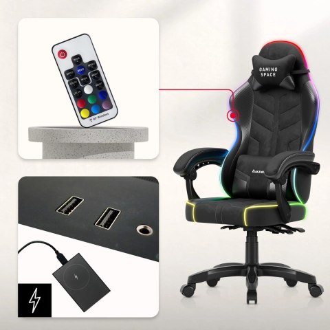 Fotel gamingowy Huzaro Force 2.7 RGB Black Huzaro
