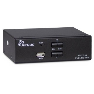 Inter-Tech AS-21HA HDMI przełącznik KVM Czarny Inter-Tech