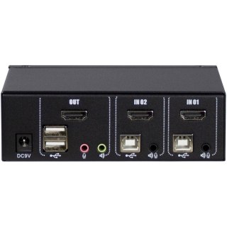 Inter-Tech AS-21HA HDMI przełącznik KVM Czarny Inter-Tech