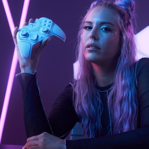 PDP 052-002-WH kontroler gier Fioletowy, Biały RF/USB Gamepad Analogowa/Cyfrowa PC, PlayStation 4, PlayStation 5 Pdp
